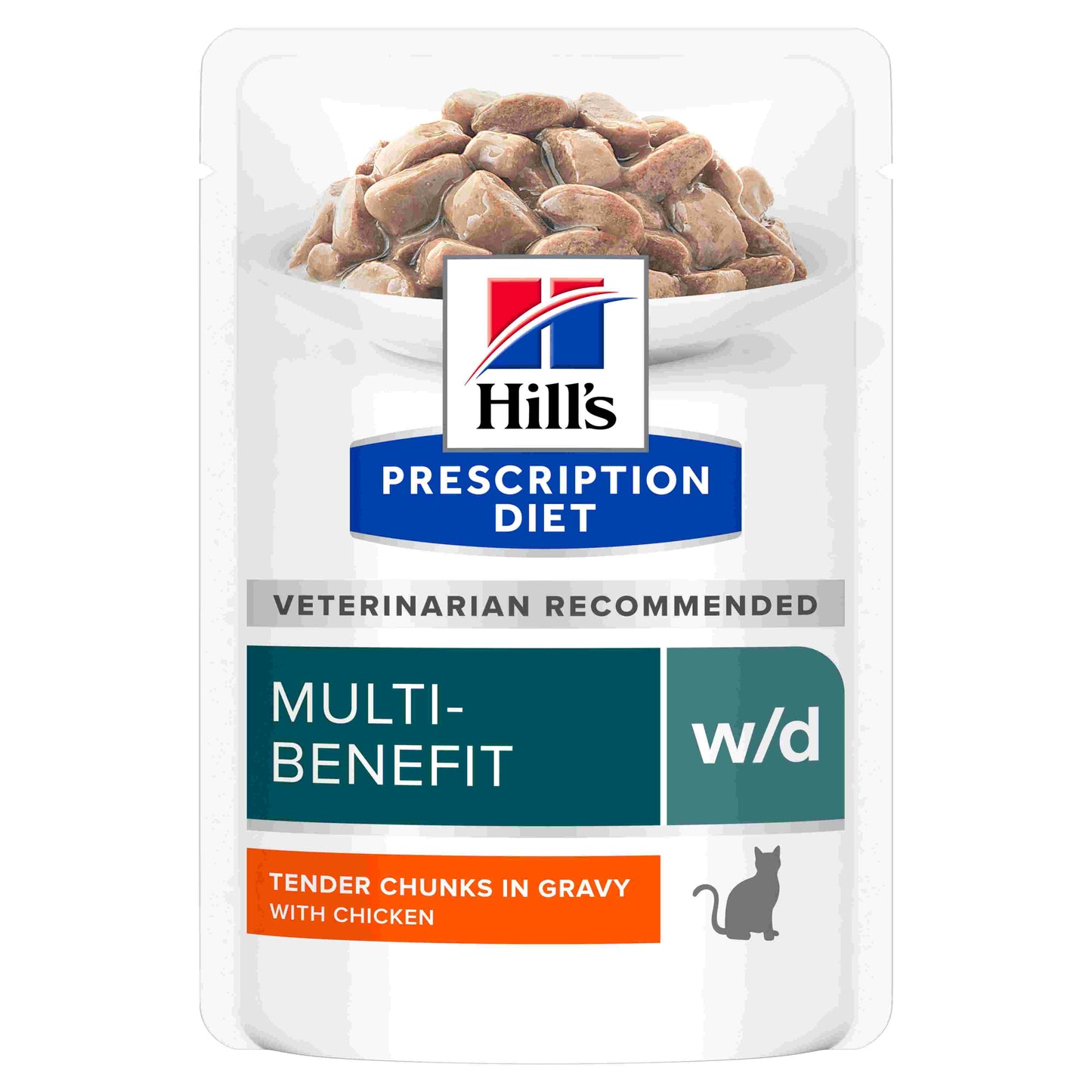 פאוצ' מזון w/d | Hill's Prescription Diet לחתול בוגר, 85 גר' (12 יח') – Hill's