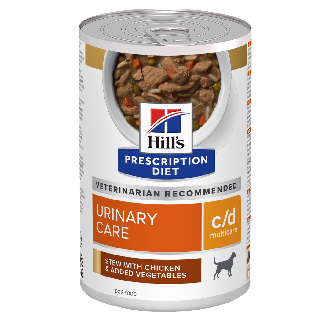 שימורי נזיד c/d | Hill's Prescription Diet מולטיקייר לכלב, 354 גר' (עוף וירקות) – Hill's