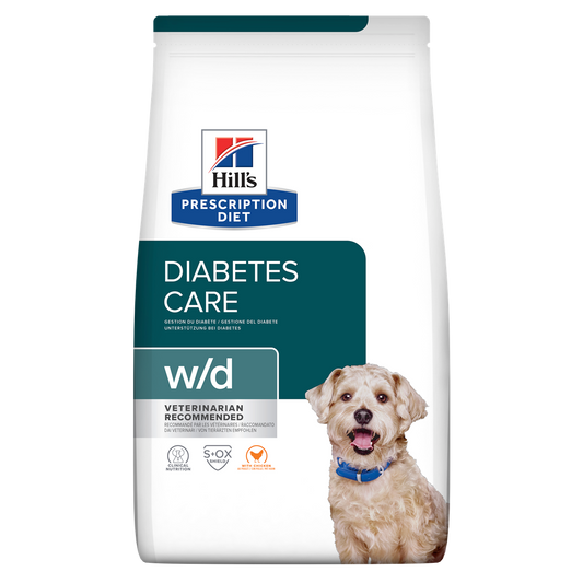 w/d | Hill's Prescription Diet דיאביטיס קייר לכלב, 10 ק"ג (עם עוף) – Hill's