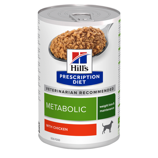 שימורי Hill's Prescription Diet | מטבוליק לכלב, 370 גר' (עם עוף) – Hill's