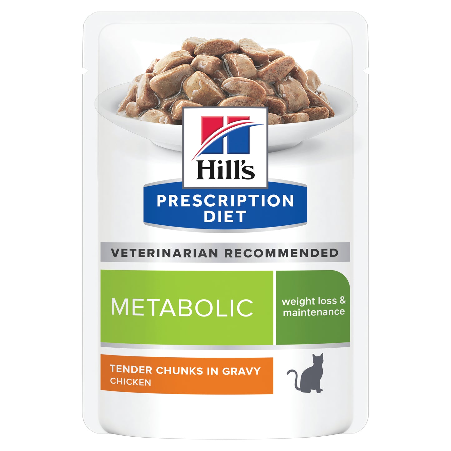 פאוצ' מזון Hill's Prescription Diet | מטבוליק לחתול בוגר (עם עוף) 85 גר'(12 יח') – Hill's