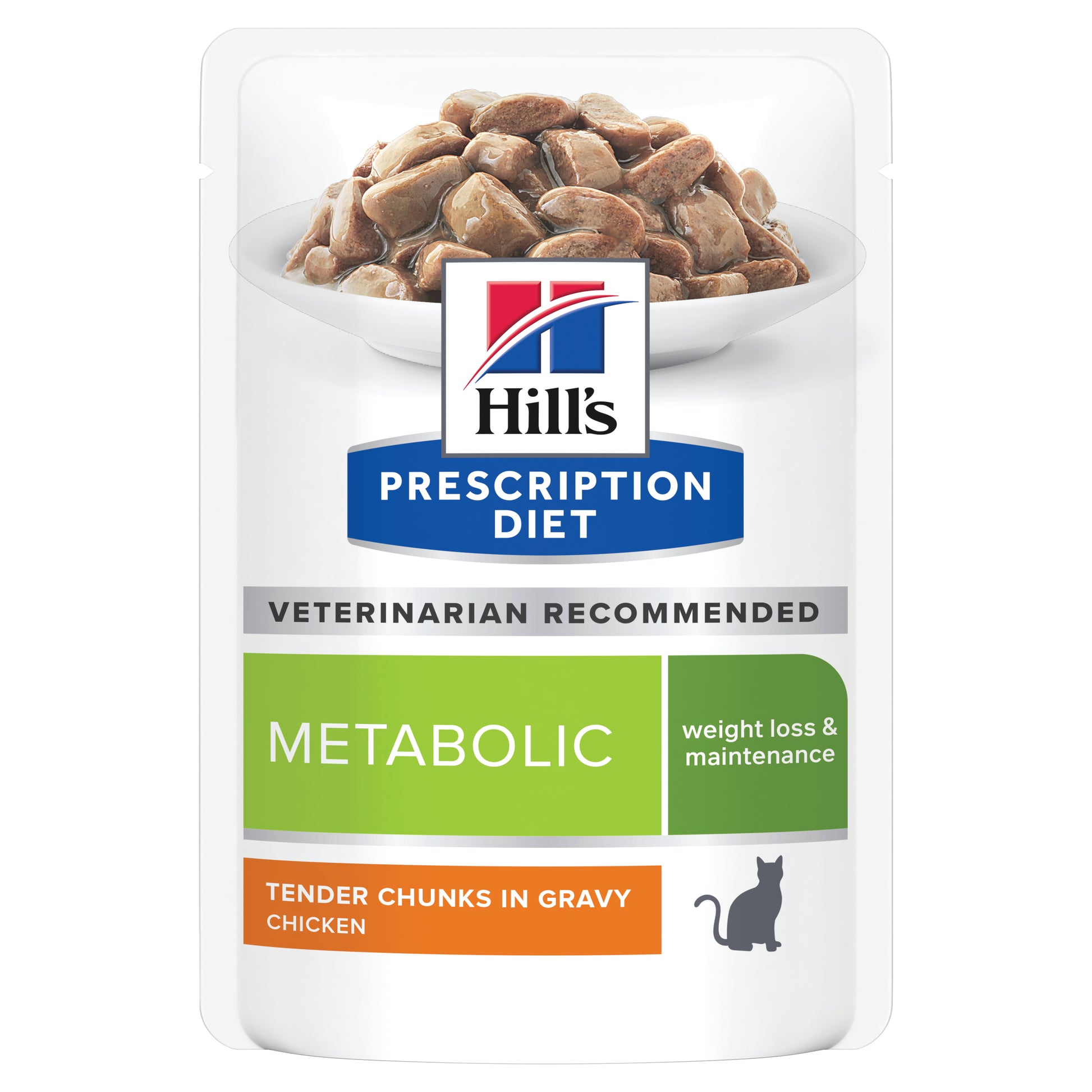 פאוצ' מזון Hill's Prescription Diet | מטבוליק לחתול בוגר (עם עוף) 85 גר'(12 יח') – Hill's