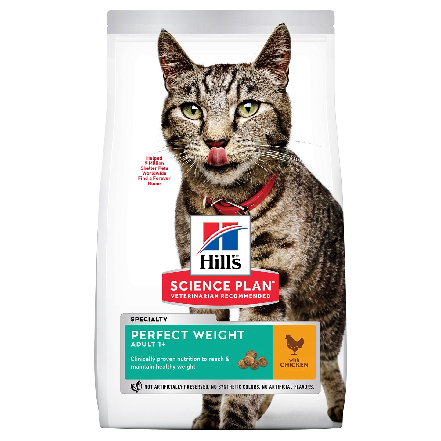 Hill's Science Plan לחתול בוגר Perfect Weight (עם עוף), 2.5 ק"ג – Hill's
