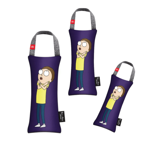 צעצוע לעיסה ומשיכה מצפצף לכלב עם הדפס ריק ומורטי סגול WAU DOG